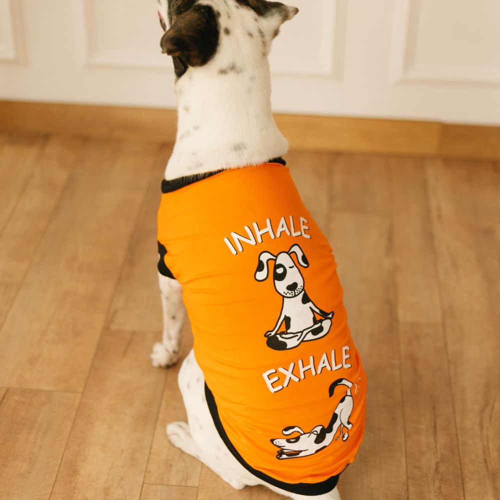 Inhale Exhale Dog Tshirt Pet Set Go