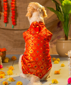 Dog Kurta with Bowtie KumKum