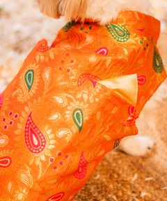 Floral Dog Kurta with Pocket Square