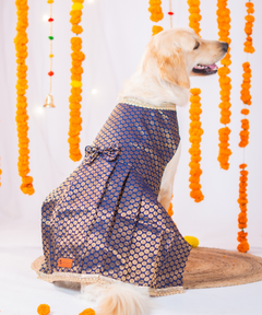Festive Brocade Dog Dress (Pink)