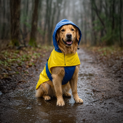 Pet Set Go Dog Raincoat (Yellow & Blue)