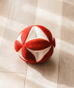 Clutch Ball Plush Dog Toy Red-White