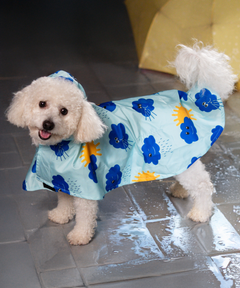 Clouds Printed Cape Style Dog Raincoat