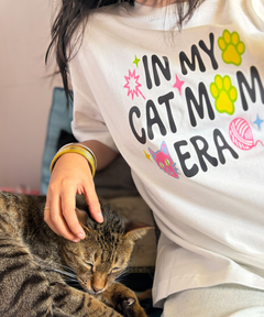 In my Cat Mom era T-shirt