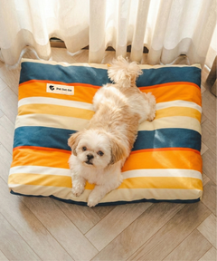 Sunny Stripes Flat Dog Bed