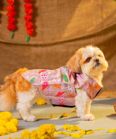 Dog Kurta with Bowtie Purple