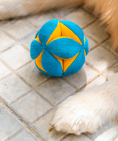Clutch Ball Plush Dog Toy Red-White