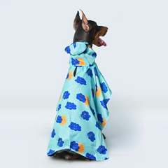 Dinosaur Printed Cape Style Dog Raincoat