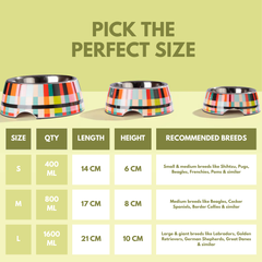 2-in-1 Melamine Dog Bowl Abstract
