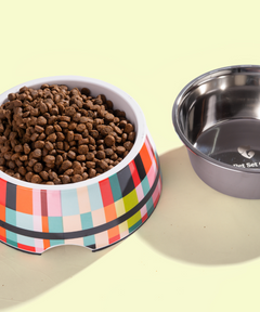 2-in-1 Melamine Dog Bowl Abstract