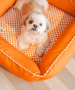 Cuddle Checker Lounger Dog Bed