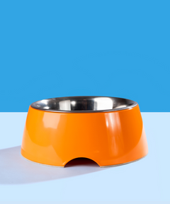 2-in-1 Melamine Dog Bowl Orange