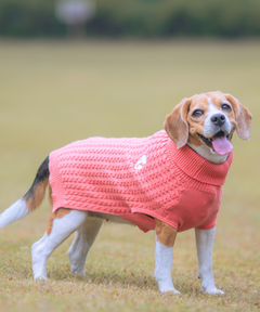 Peach Cable Knit Sweater