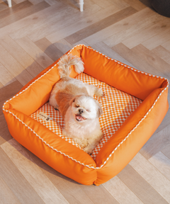 Cuddle Checker Lounger Dog Bed