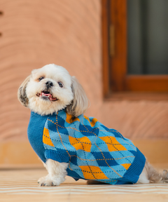 Checks Knit Dog Sweater