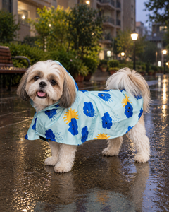 Clouds Printed Cape Style Dog Raincoat