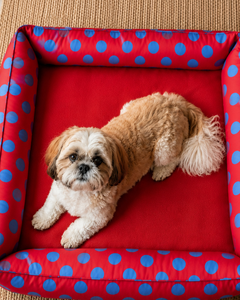 Polka Lounger Dog Bed