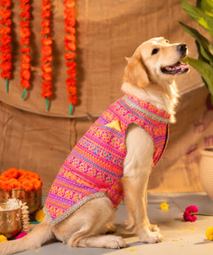 Haathi Motif Pink Kurta