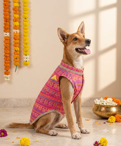 Haathi Motif Pink Kurta