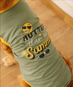 Hotter Than Summer Dog T-shirt (Green)