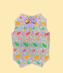 Dog Kurta with Bowtie Purple