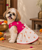 White-Pink Dog Dress