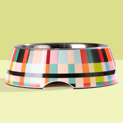 2-in-1 Melamine Dog Bowl Abstract
