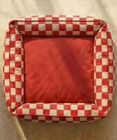 Cozy Checks Lounger Dog Bed